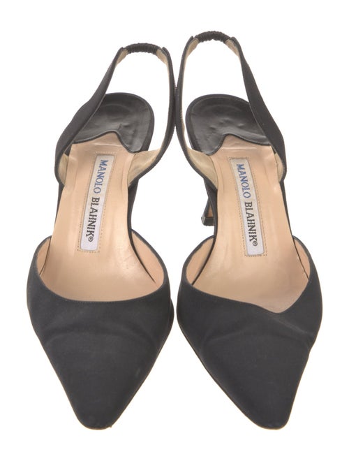 Manolo Blahnik Satin Slingback Pumps