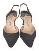 Manolo Blahnik Satin Slingback Pumps