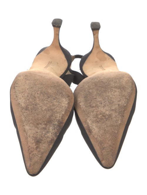 Manolo Blahnik Satin Slingback Pumps