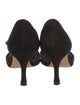 Manolo Blahnik Suede T-Strap Pumps