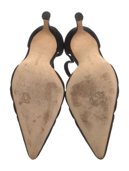 Manolo Blahnik Suede T-Strap Pumps