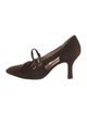 Manolo Blahnik Suede Bow Accents Pumps