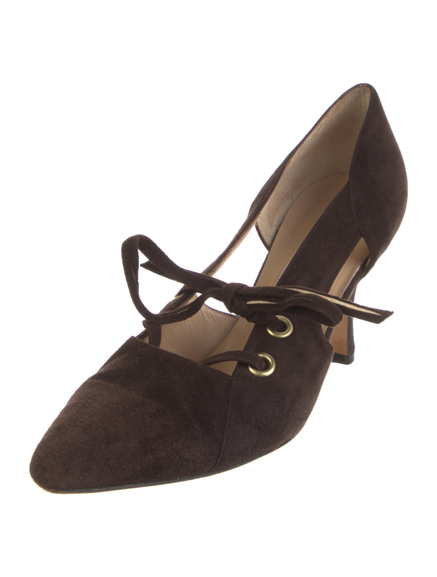 Manolo Blahnik Suede Bow Accents Pumps