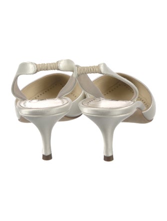 Manolo Blahnik Satin Slingback Pumps
