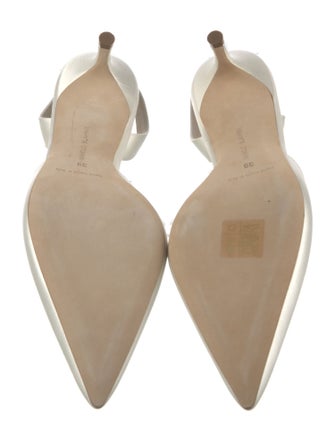 Manolo Blahnik Satin Slingback Pumps