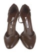 Manolo Blahnik Leather T-Strap Pumps