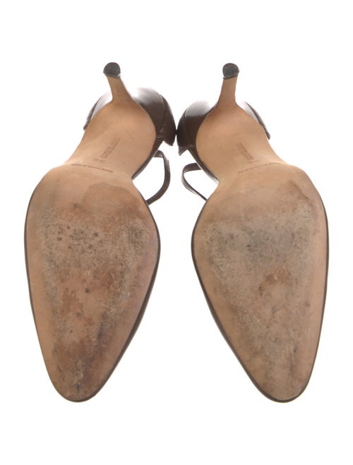 Manolo Blahnik Leather T-Strap Pumps