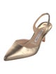 Manolo Blahnik Leather Slingback Pumps
