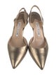Manolo Blahnik Leather Slingback Pumps