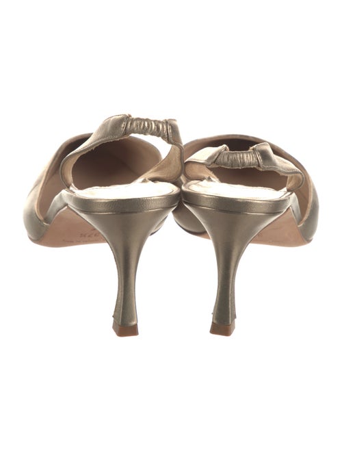 Manolo Blahnik Leather Slingback Pumps