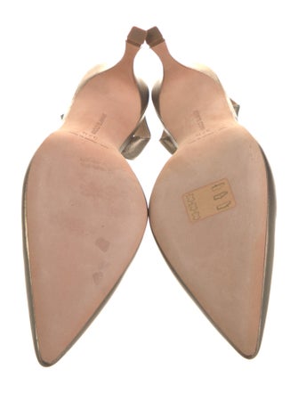 Manolo Blahnik Leather Slingback Pumps