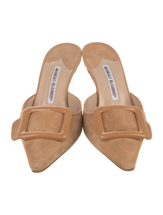 Manolo Blahnik Suede Mules