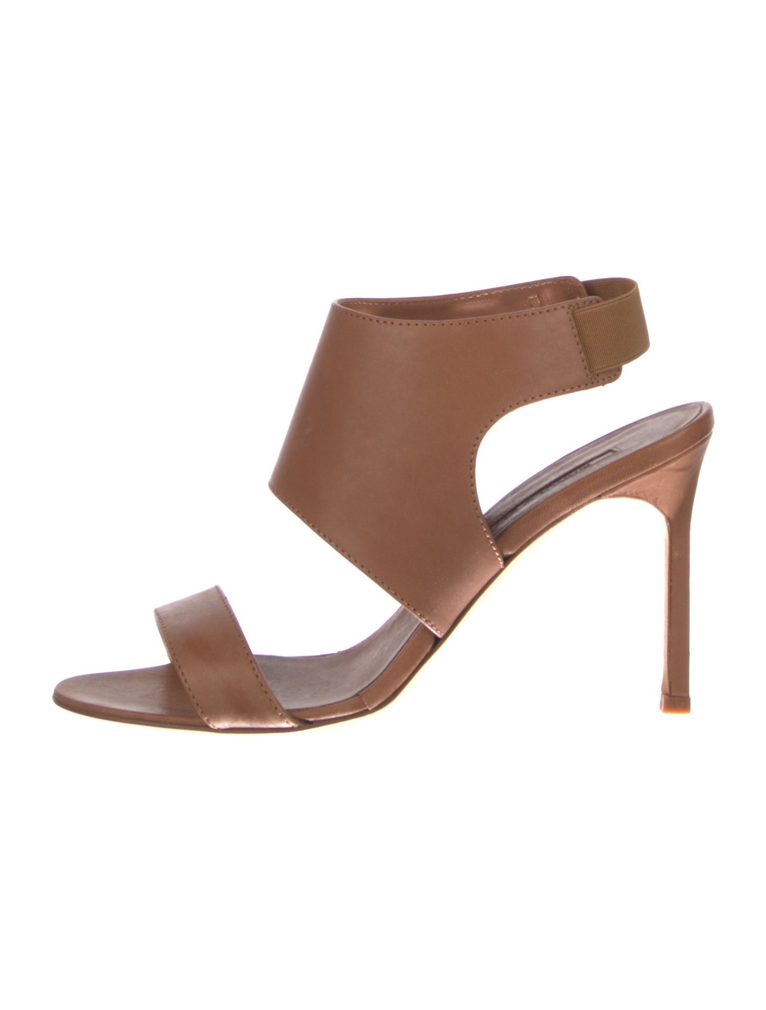 Manolo Blahnik Leather Cutout Accent Slingback Sandals