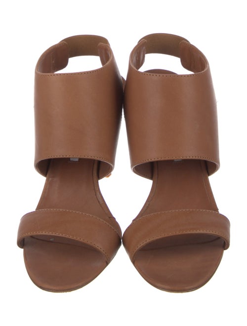 Manolo Blahnik Leather Cutout Accent Slingback Sandals