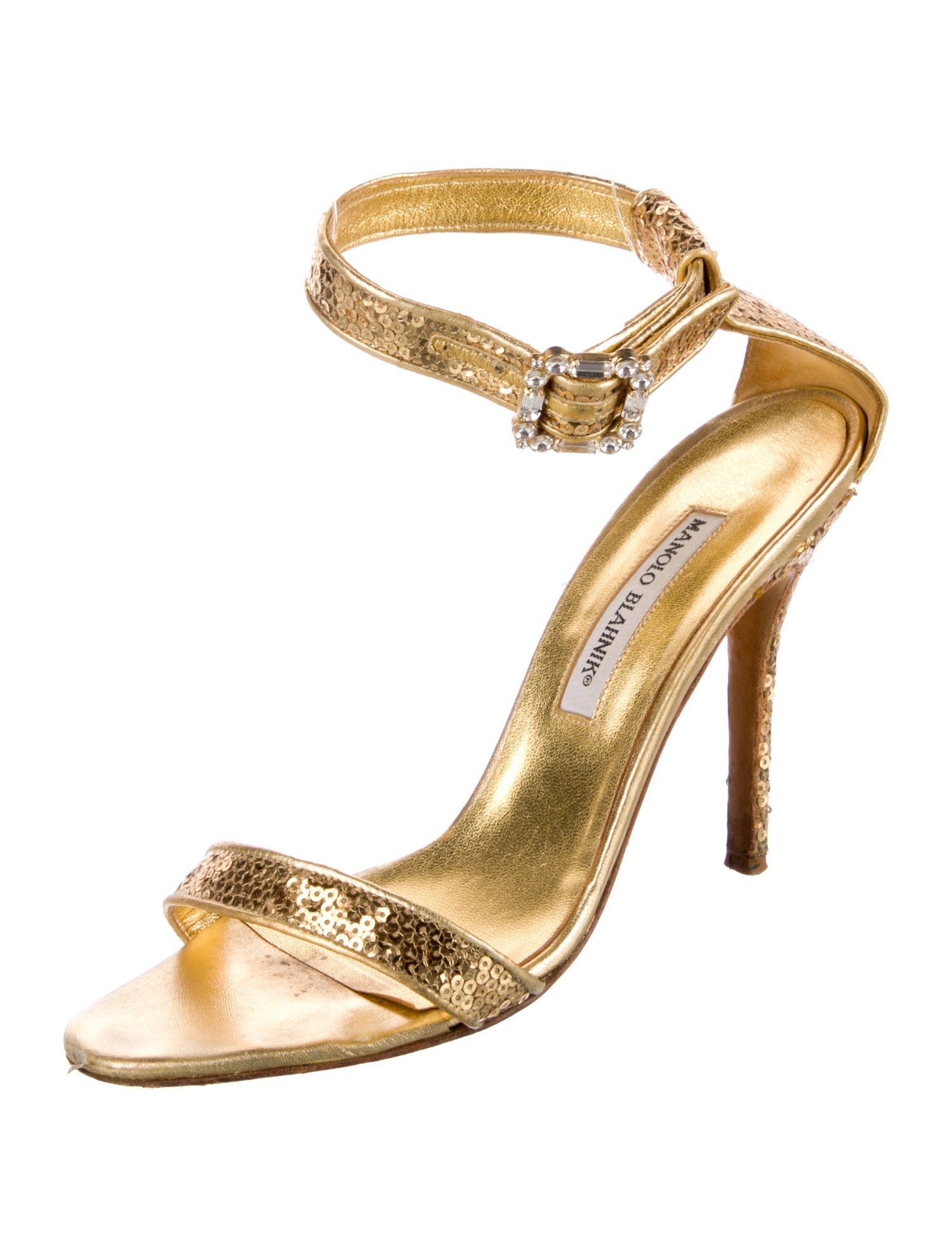 Manolo Blahnik Sequins Sequin Embellishments Sandals