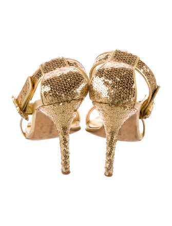 Manolo Blahnik Sequins Sequin Embellishments Sandals