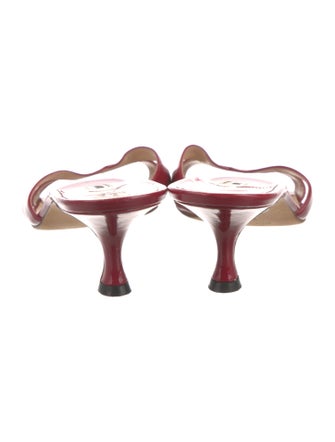 Manolo Blahnik Patent Leather Slides
