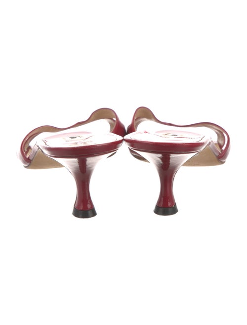 Manolo Blahnik Patent Leather Slides