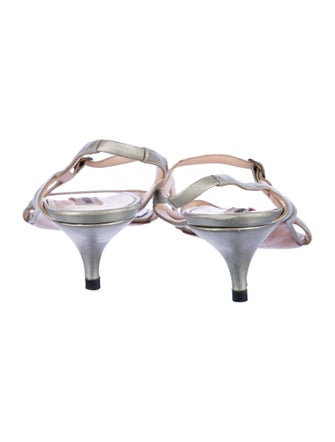 Manolo Blahnik Leather Slingback Sandals