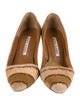 Manolo Blahnik Ponyhair Colorblock Pattern Pumps