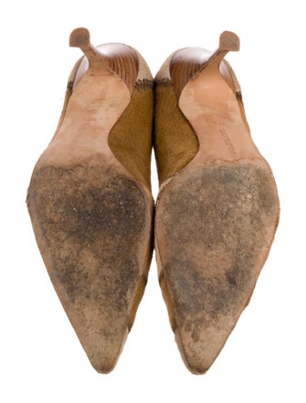 Manolo Blahnik Ponyhair Colorblock Pattern Pumps