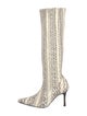 Manolo Blahnik Snakeskin Animal Print Boots