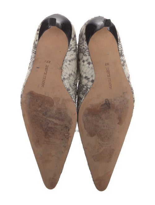 Manolo Blahnik Snakeskin Animal Print Boots