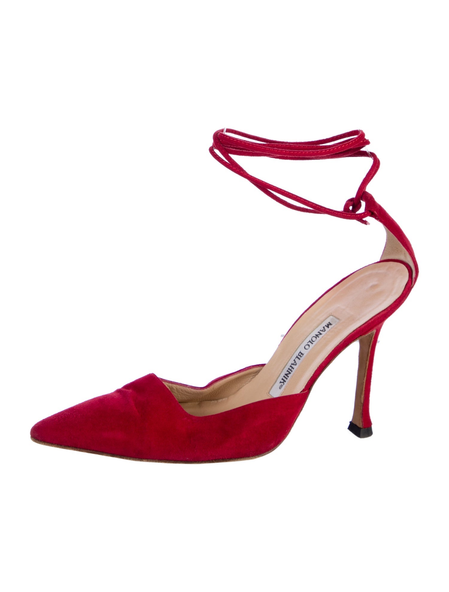Manolo Blahnik Suede D'Orsay Pumps