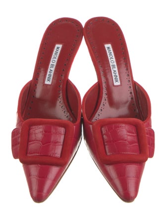 Manolo Blahnik Suede Mules