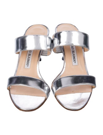 Manolo Blahnik Patent Leather Slides