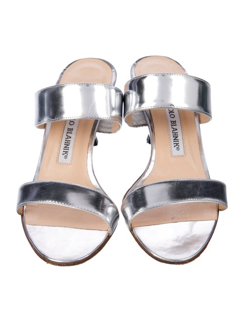Manolo Blahnik Patent Leather Slides