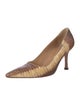 Manolo Blahnik Lizard Animal Print Pumps