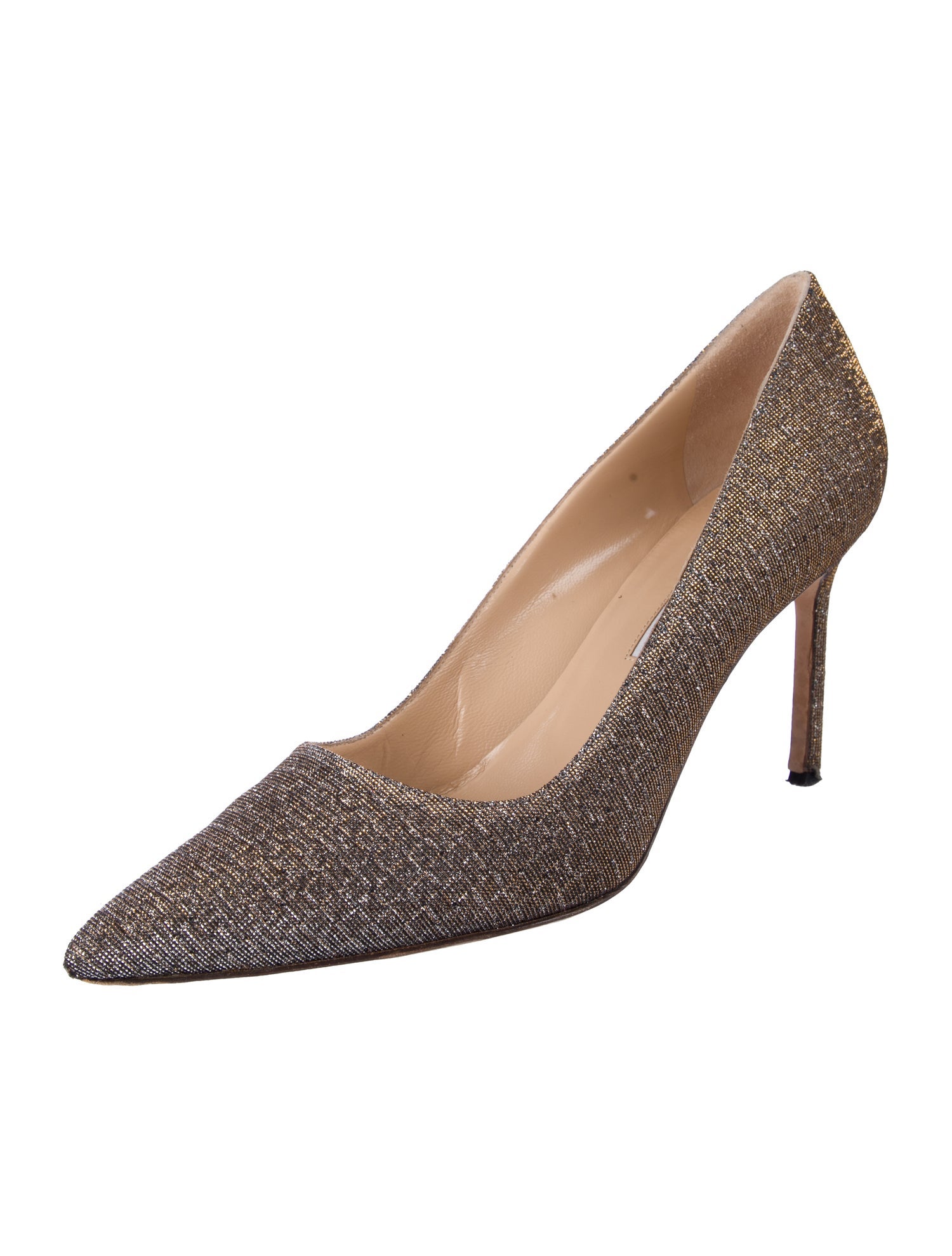 Manolo Blahnik Glitter Glitter Accents Pumps