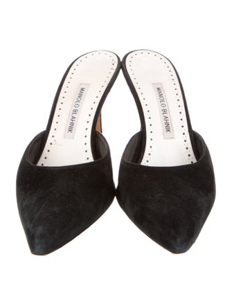 Manolo Blahnik Suede Mules