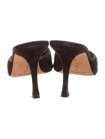 Manolo Blahnik Suede Mules