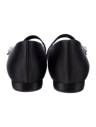 Manolo Blahnik Satin Mary Jane Flats