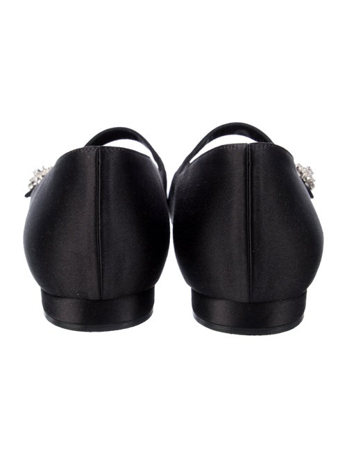 Manolo Blahnik Satin Mary Jane Flats