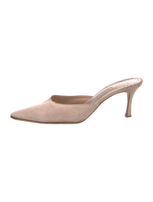 Manolo Blahnik Suede Mules