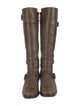 Manolo Blahnik Leather Riding Boots