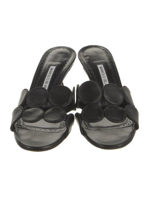 Manolo Blahnik Leather Slides