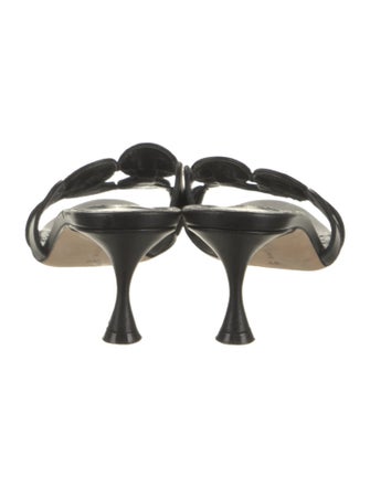 Manolo Blahnik Leather Slides