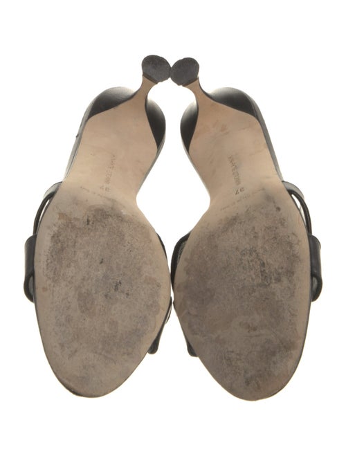 Manolo Blahnik Leather Slides