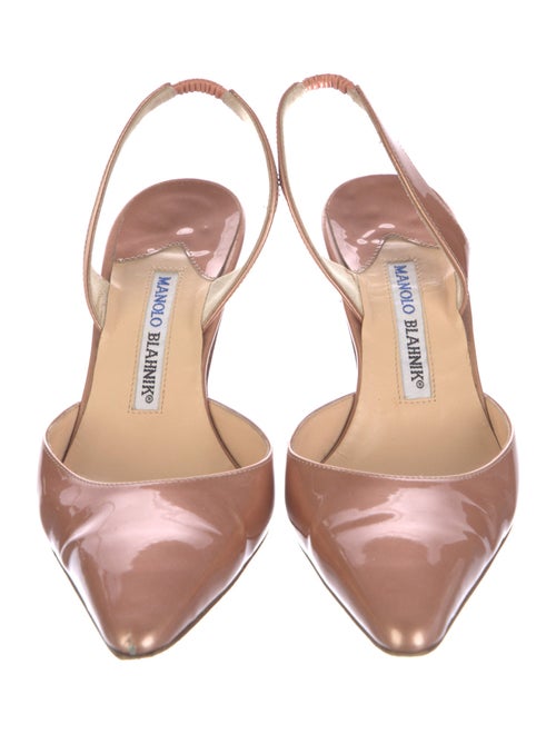 Manolo Blahnik Patent Leather Slingback Pumps