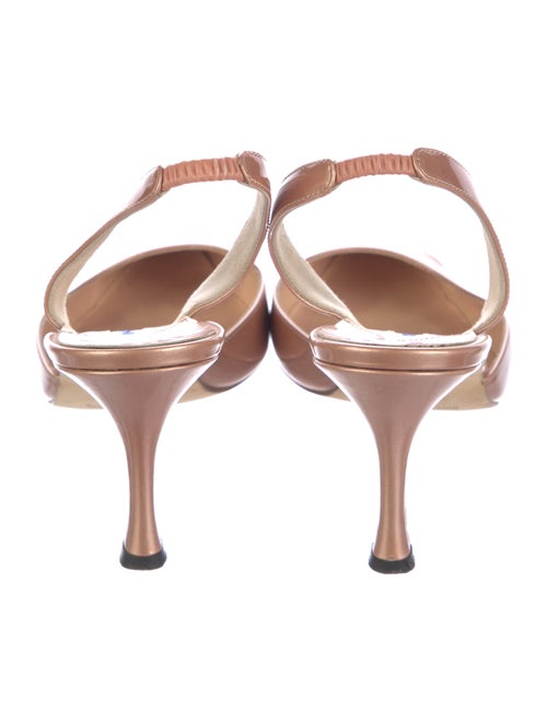 Manolo Blahnik Patent Leather Slingback Pumps