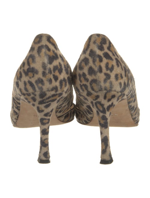 Manolo Blahnik Suede Animal Print Pumps