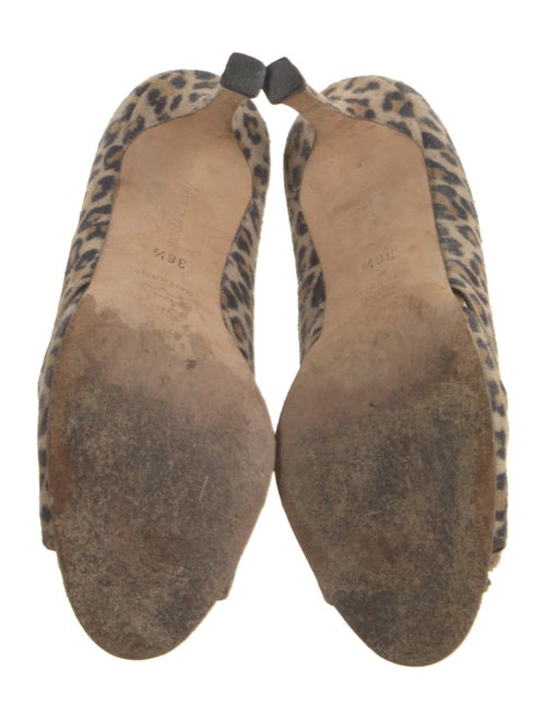Manolo Blahnik Suede Animal Print Pumps