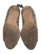 Manolo Blahnik Suede Animal Print Pumps