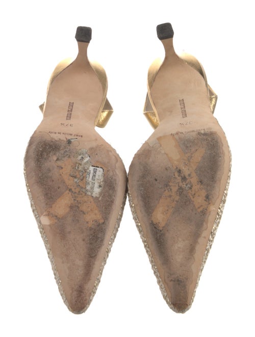 Manolo Blahnik Leather Slingback Pumps