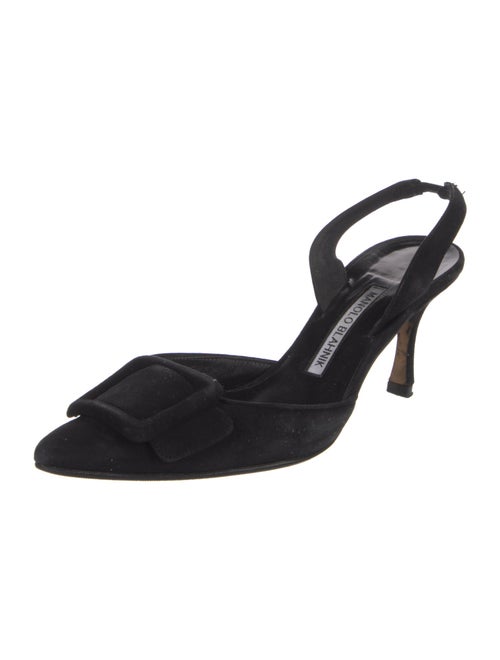 Manolo Blahnik Suede Slingback Pumps