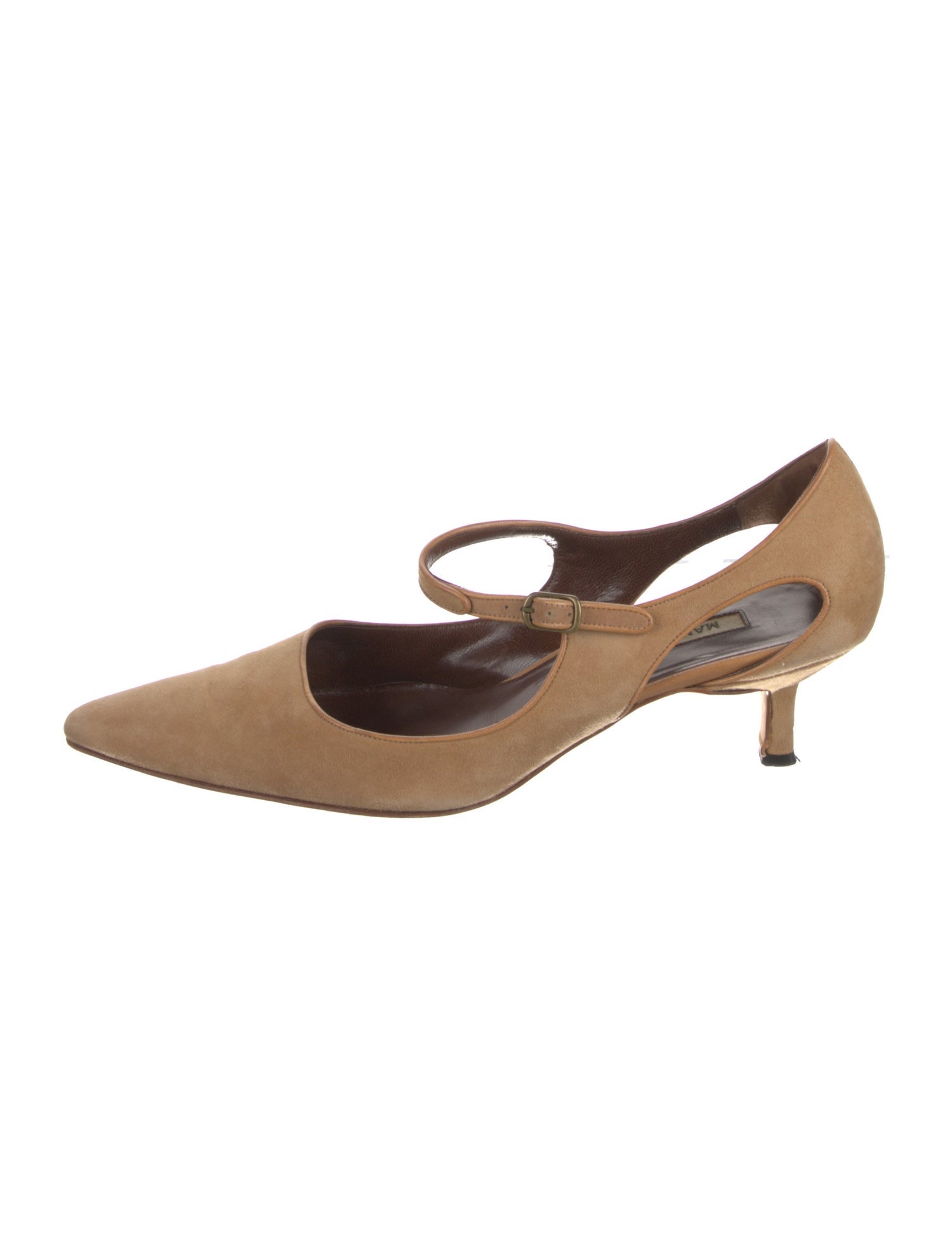 Manolo Blahnik Suede Slingback Pumps